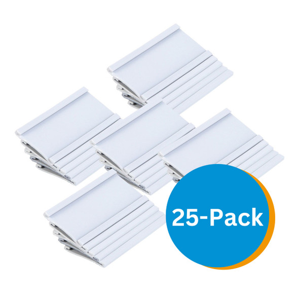 MasterVision Magnetic Data Cards, White, Accessories, 1" X 2", 25 pack