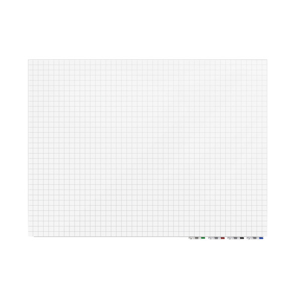 Ghent Aria Low Profile Grid Glassboard, Magnetic Horizontal Orientation