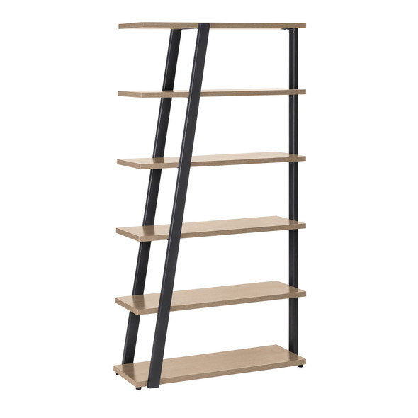 Mirella 5-shelf bookshelf in Sand Dune finish by Safco for classrooms and therapy spaces
