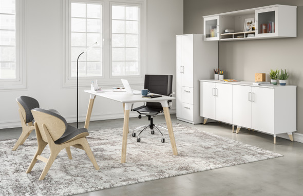 Resi laminate door kit in Designer White for classroom storage by Safco
