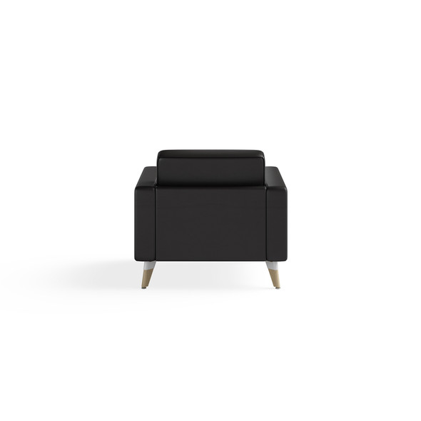 Safco Resi lounge chair in Black vinyl for school lounges and therapy rooms