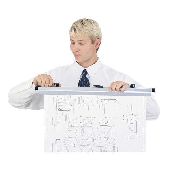 Safco hanging clamp for oversized sheets in classroom filing system