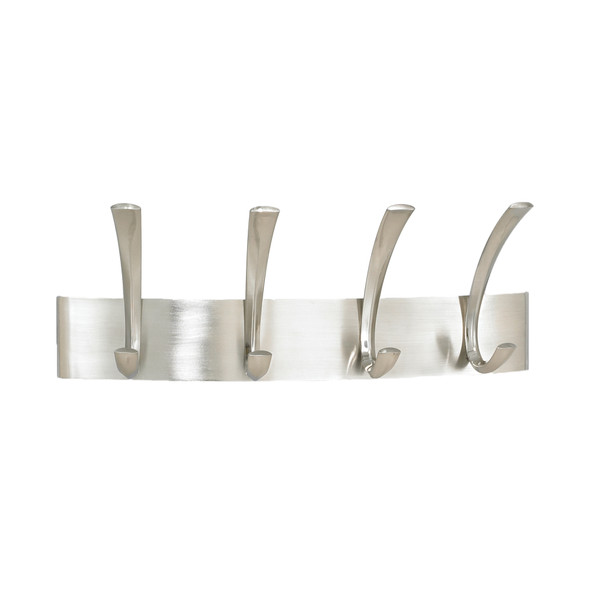 Safco metal coat rack in silver for classroom wall storage