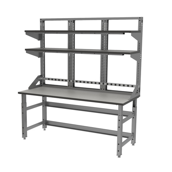 Safco TechWorks workstation in Light Gray ESD for STEM classrooms