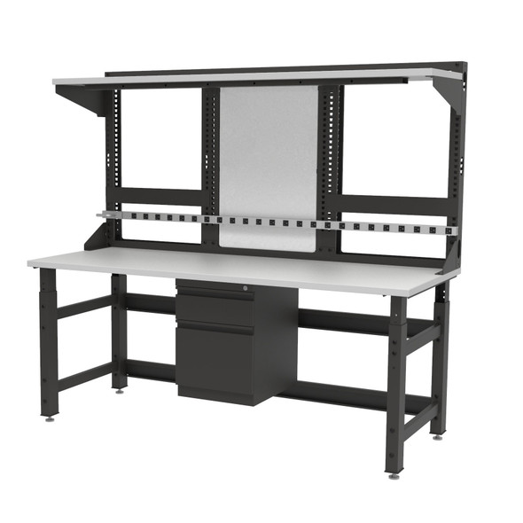 TechWorks modular workstation in Light Gray for STEM classrooms