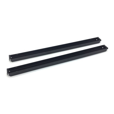 OfficeSource double rail hanging file rails installed inside a lateral filing cabinet drawer in a modern professional office setting