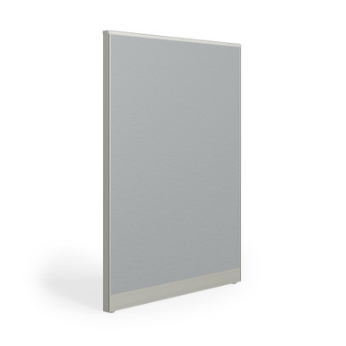 OS Panels II modular office panel system with Moonlight fabric and Light Gray frame in a professional workspace