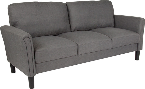 Bari Upholstered Sofa in Dark Gray Fabric