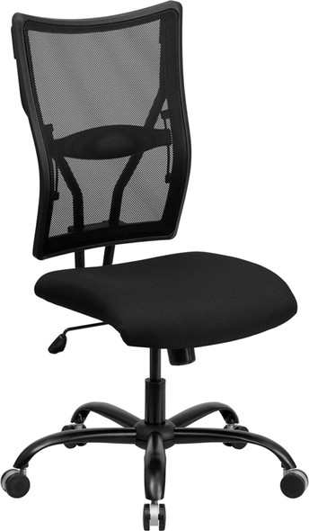 TYCOON Series Big & Tall 400 lb. Rated Black Mesh Executive Swivel Ergonomic Office Chair