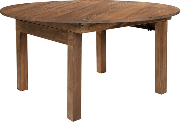 TYCOON Series Round Dining Table | Farm Inspired, Rustic & Antique Pine Dining Room Table