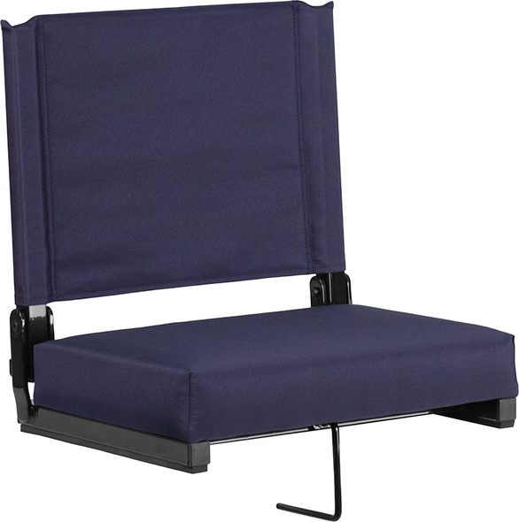 Grandstand Comfort Seats by Flash with Ultra-Padded Seat in Navy