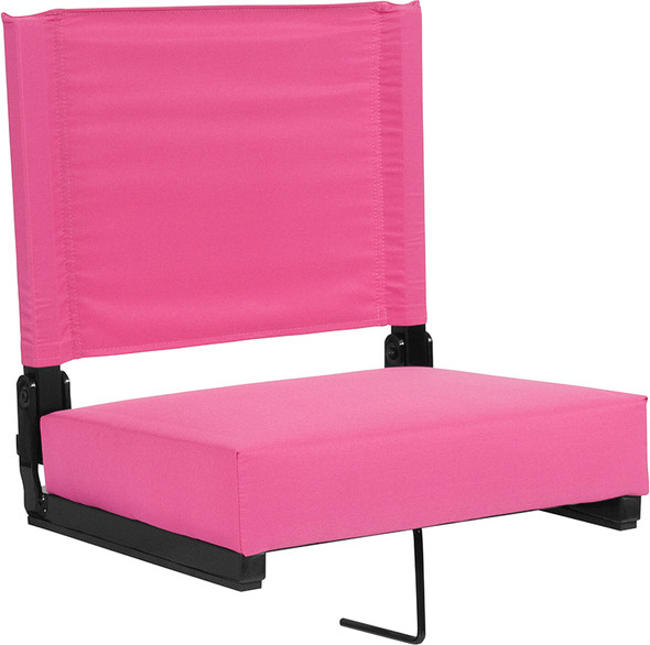 Grandstand Comfort Seats by Flash with Ultra-Padded Seat in Pink