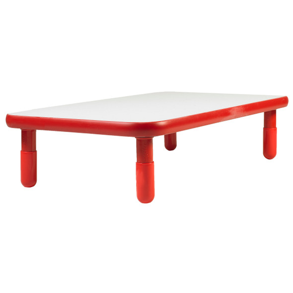 BaseLine® 48" x 30" Rectangular Table - Candy Apple Red