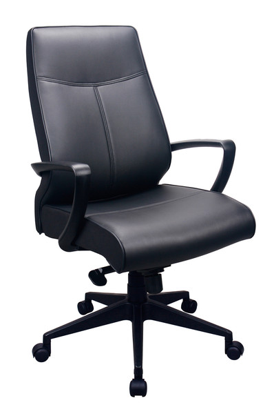 TP300 Tempurpedic Leather Hi Back Black Chair