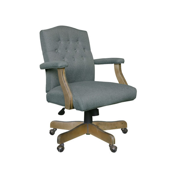 BOSS Executive Mid Balck Medium Grey Linen Chair