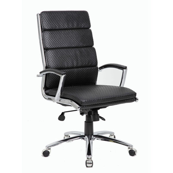 Boss Executive Vinyl Chair with Metal Chrome Finish