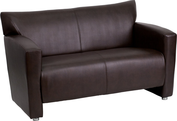 TYCOON Majesty Series Brown Leather Loveseat