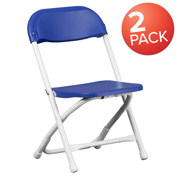 2 Pk. Kids Blue Plastic Folding Chair