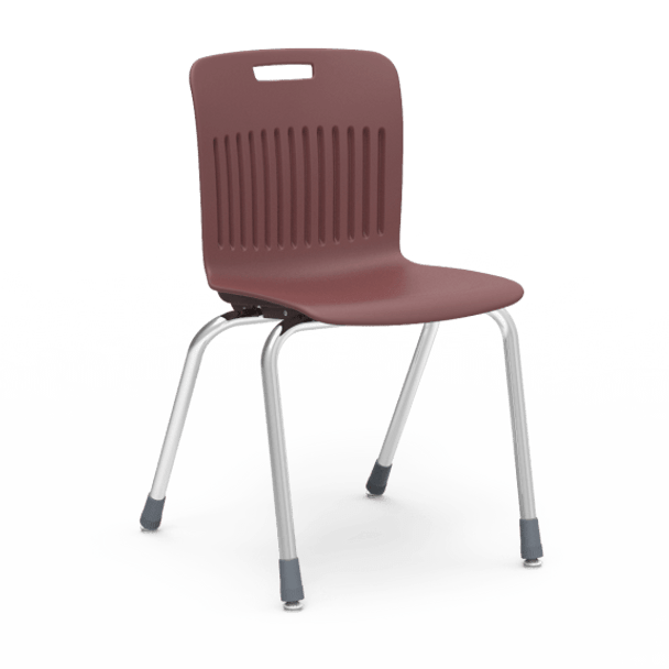 Analogy Series 18" Classroom Chair, Wine Bucket, Chrome Frame