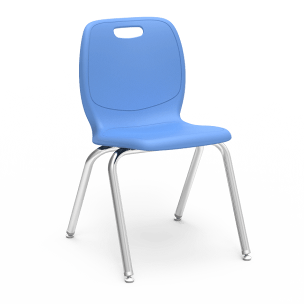N2 Series 18" Classroom Chair, Sky Blue Bucket, Chrome Frame, 5th Grade - Adult N2 Series 18" Classroom Chair, Sky Blue Bucket, Chrome Frame, 5th Grade - Adult