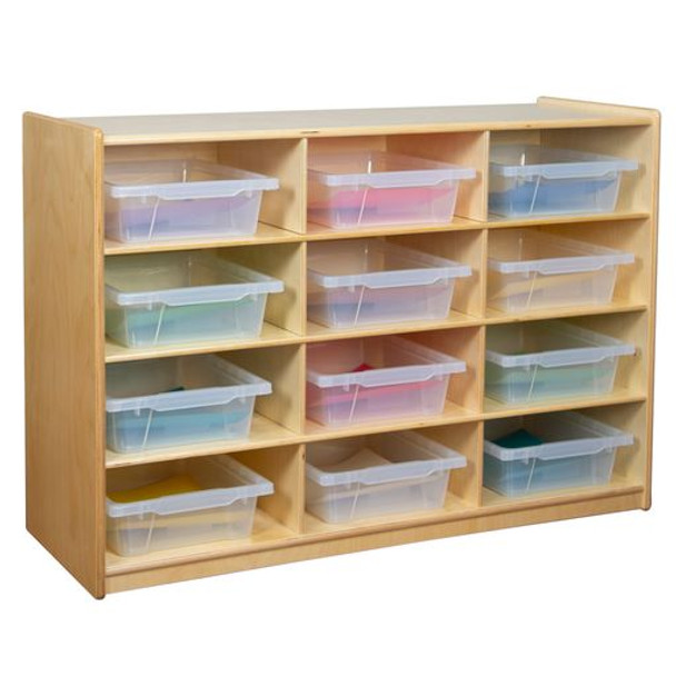 Cubby Shelves with Translucent Trays