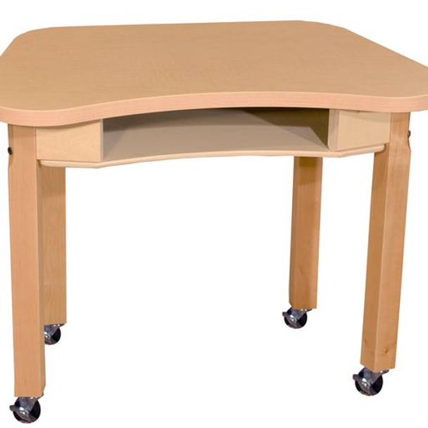 Mobile Synergy 18" x 30" High Pressure Laminate Desk with Hardwood Legs- 16"