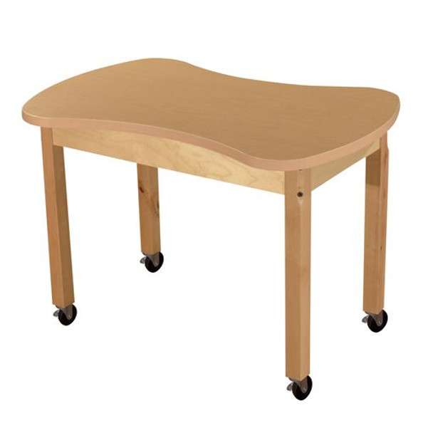 Mobile Synergy Junction 24" x 36" High Pressure Laminate Table with Hardwood Legs