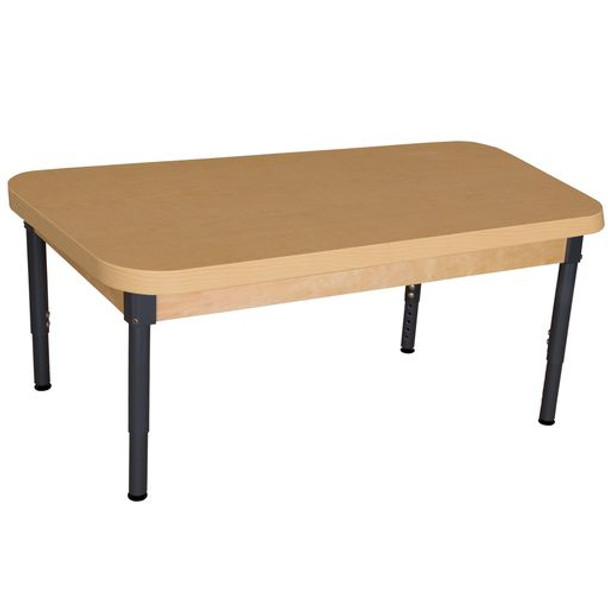 30" x 44" Rectangle High Pressure Laminate Table with Adjustable Legs