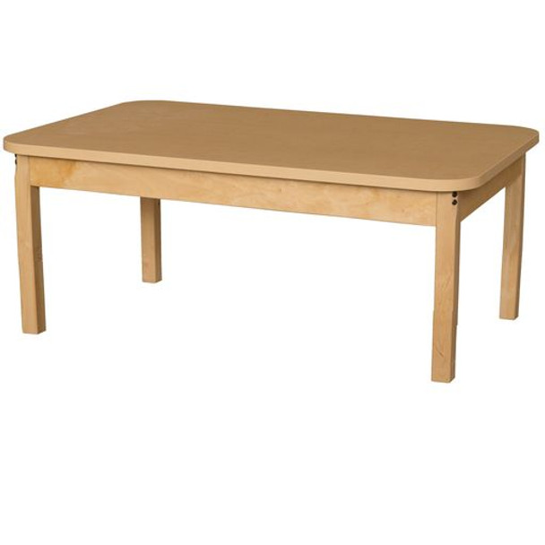 30" x 48" Rectangle High Pressure Laminate Table with Hardwood Legs