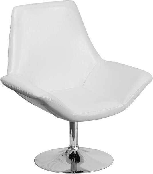 TYCOON Sabrina Series White Leather Side Reception Chair