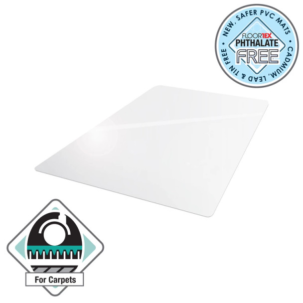 Advantagemat® Phthalate Free Vinyl Rectangular Chair Mat for Carpets up to 1/4"