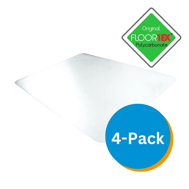 Desktex® Pack of 4  Polycarbonate Place Mats - 12" x 18"