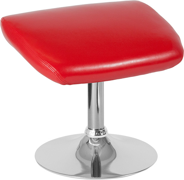 Egg Series Red Leather Ottoman