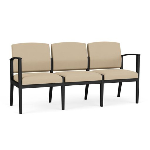 Amherst Steel Waiting Reception 3 Seat Tandem Seating Metal Frame No Center Arms