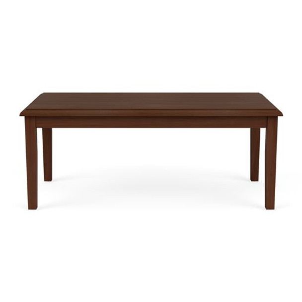 Lenox Wood Waiting Reception Coffee Table Wood Frame 40x20" Solid Wood Top