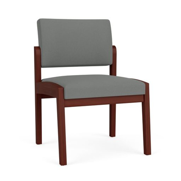 Lenox Wood Waiting Reception Armless Guest Chair Wood Frame