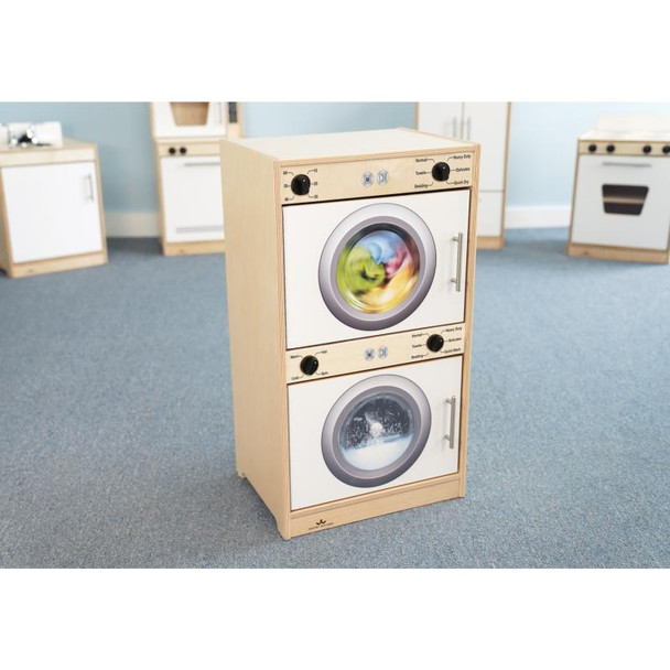 Contemporary Washer / Dryer - White