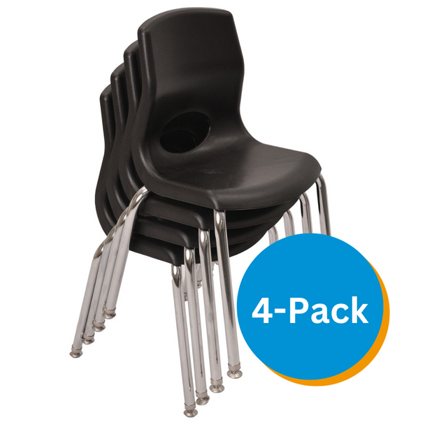 MyPosture™ Plus 14" Chair - Set of 4 - with Chrome Legs