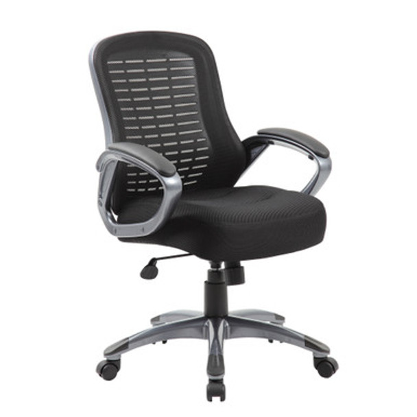 High Back Mesh Task Chair with Fabric Seat