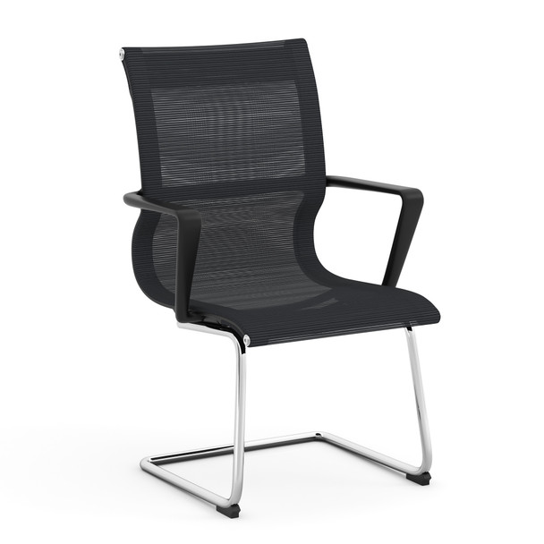 Mesh Guest Chair with Chrome Base