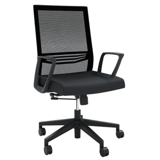 Mid-Back Mesh Conference Chair with Fixed Arms