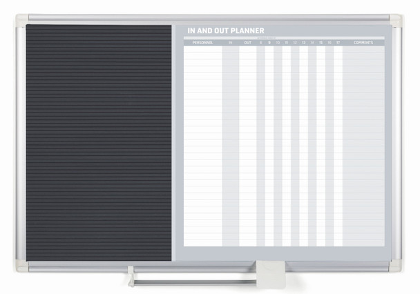 MasterVision In/Out Magnetic Dry-Erase and Letter Board Combo, Aluminum Frame