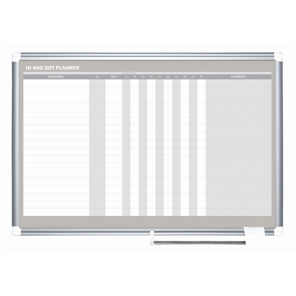 MasterVision In/Out Magnetic Dry-Erase Board, Horizontal Format, Aluminum Frame