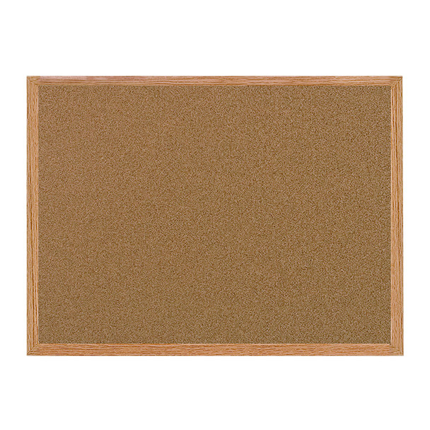 MasterVision Cork Bulletin Board Oak MDF Frame