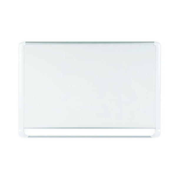 MasterVision MVI Magnetic Steel Dry-Erase Board, Aluminum & White Frame