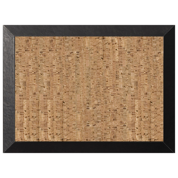 MasterVision Kamashi Cork Bulletin Board, Black MDF Frame