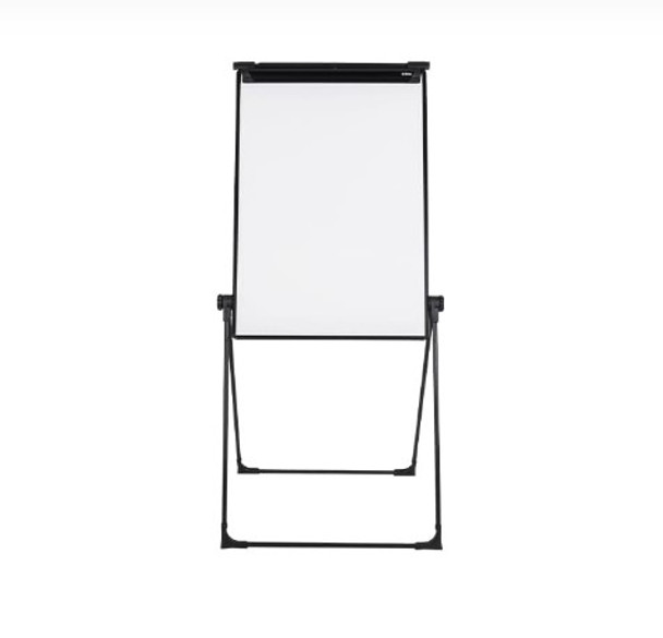 MasterVision Folds-to-a-Table Melamine Dry-Erase Footbar Easel, Black Aluminum Frame, 28.5" X 38"