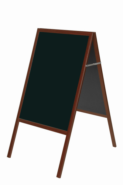 MasterVision Magnetic Wet Erase A-Frame Sign Board, 33" X 21", Cherry Wood Frame