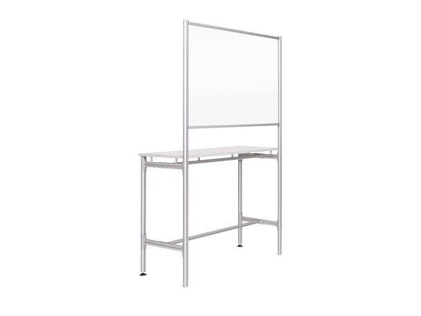 PROTECTOR GLASS WORKSTATION STANDING DESK W/ TRANSPARENT BOARD (48''x28.3'') FIXED