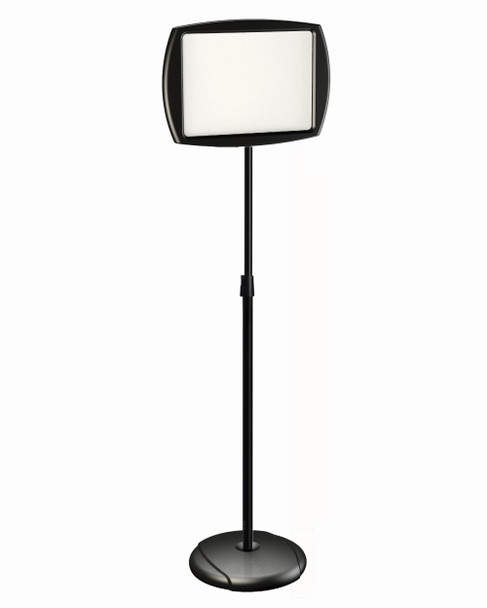 MasterVision Rectangular Dry-Erase Sign Stand, 10" X 15", Black